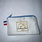 Porte monnaie blanc et bleu