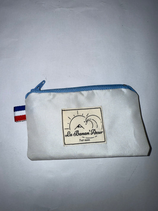 Porte monnaie blanc et bleu