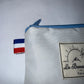 Porte monnaie blanc et bleu