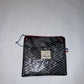 Pochette noire et rouge - 100% voile